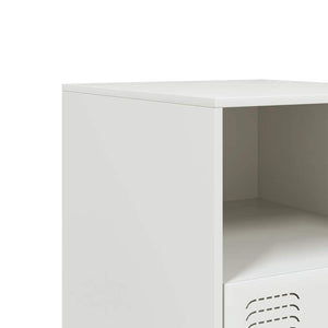 Κομοδίνο Λευκό 34,5 x 39 x 44 εκ. από Χάλυβα