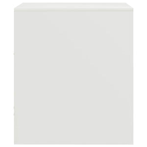 Κομοδίνα 2 τεμ. Λευκό 34,5 x 39 x 44 εκ. από Χάλυβα