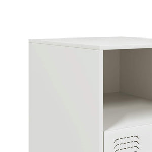 Κομοδίνα 2 τεμ. Λευκό 34,5 x 39 x 44 εκ. από Χάλυβα