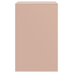 Κομοδίνα 2 τεμ. Ροζ 34,5x39x62 εκ. από Χάλυβα