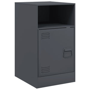 Κομοδίνα 2 τεμ. Ανθρακί 34,5x39x62 εκ. από Χάλυβα