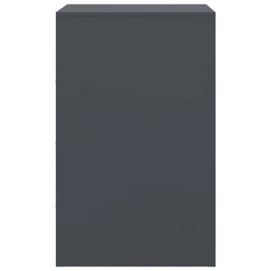 Κομοδίνα 2 τεμ. Ανθρακί 34,5x39x62 εκ. από Χάλυβα