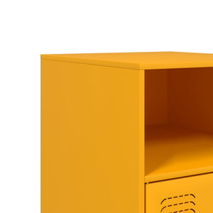 Κομοδίνο Μουσταρδί 34,5 x 39 x 62 εκ. από Χάλυβα