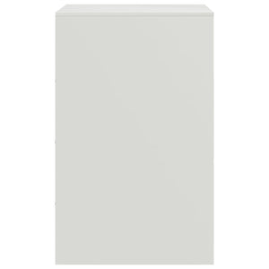 Κομοδίνο Λευκό 34,5x39x62 εκ. από Χάλυβα - Pakobazaar