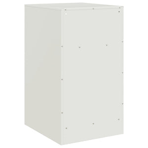 Κομοδίνα 2 τεμ. Λευκό 34,5x39x62 εκ. από Χάλυβα