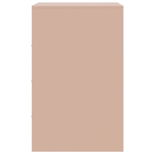 Κομοδίνο Ροζ 34,5x39x62 εκ. από Χάλυβα