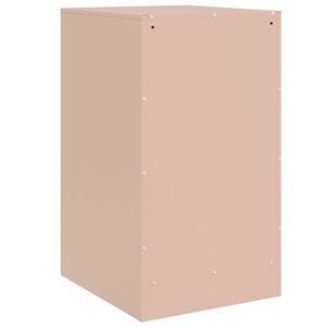Κομοδίνα 2 τεμ. Ροζ 34,5x39x62 εκ. από Χάλυβα