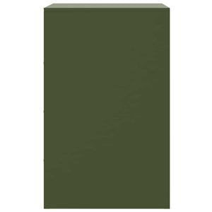 Κομοδίνο Πράσινο Λαδί 34,5x39x62 εκ. από Χάλυβα