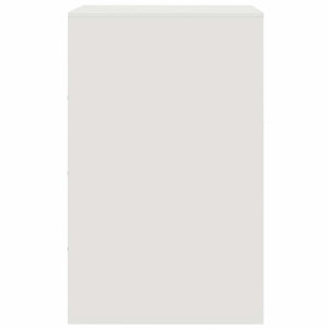 Κομοδίνο Λευκό 34,5x39x62 εκ. από Χάλυβα