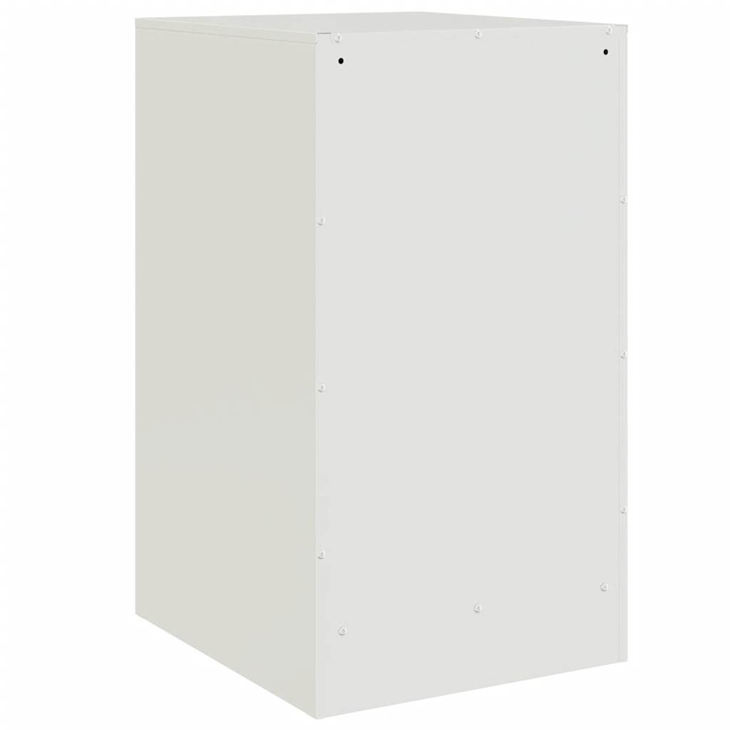 Κομοδίνο Λευκό 34,5x39x62 εκ. από Χάλυβα