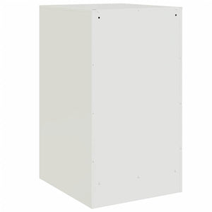 Κομοδίνο Λευκό 34,5x39x62 εκ. από Χάλυβα
