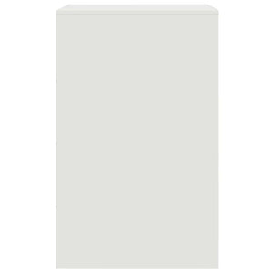 Κομοδίνα 2 τεμ. Λευκό 34,5x39x62 εκ. από Χάλυβα