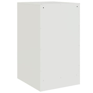 Κομοδίνα 2 τεμ. Λευκό 34,5x39x62 εκ. από Χάλυβα