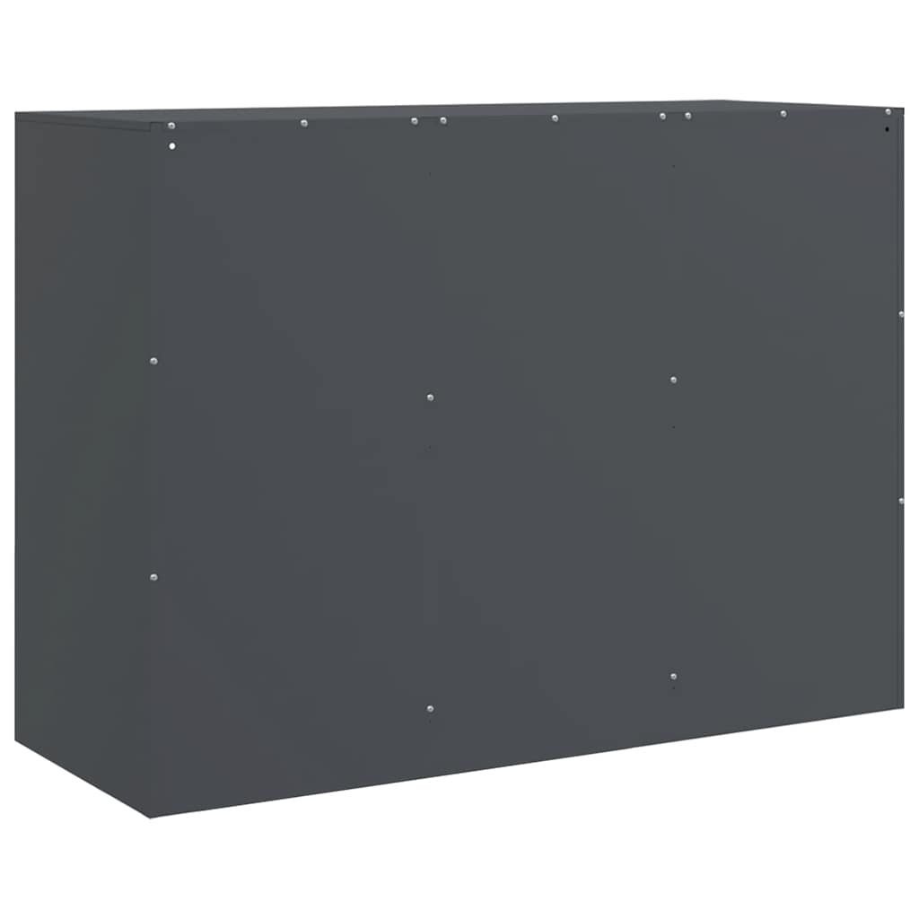 Μπουφές Ανθρακί 99x39x73 εκ. από Ατσάλι