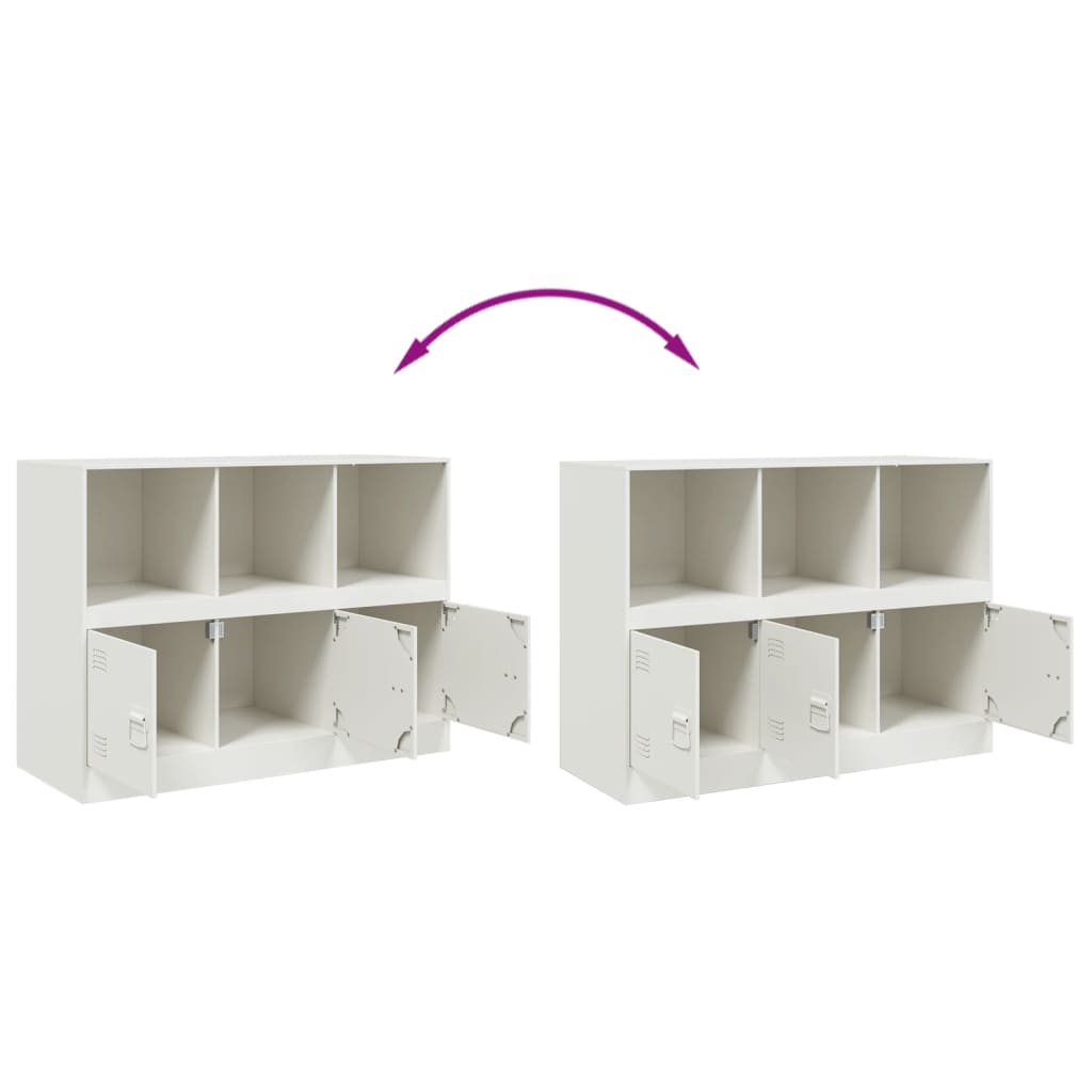 Μπουφές Λευκός 99x39x73 εκ. από Ατσάλι