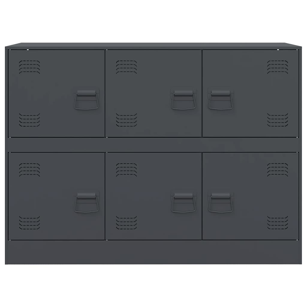 Μπουφές Ανθρακί 99x39x73 εκ. από Ατσάλι