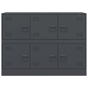 Μπουφές Ανθρακί 99x39x73 εκ. από Ατσάλι