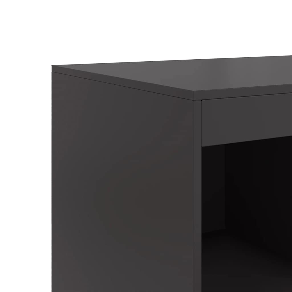 Ντουλάπι Μαύρο 67x39x95 εκ. από Ατσάλι