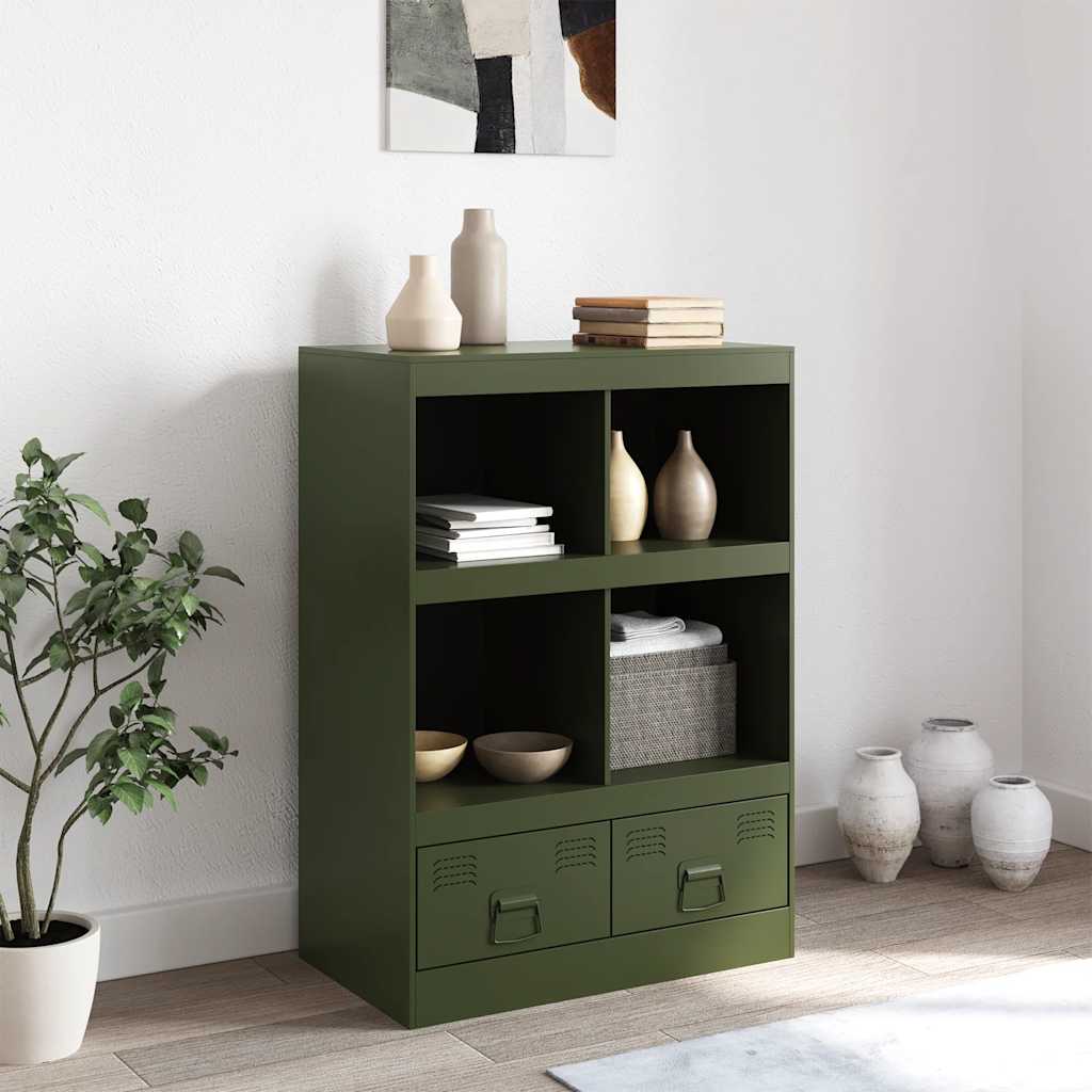 Ραφιέρα Πράσινο Λαδί 67x39x95 εκ. από Ατσάλι - Pakobazaar