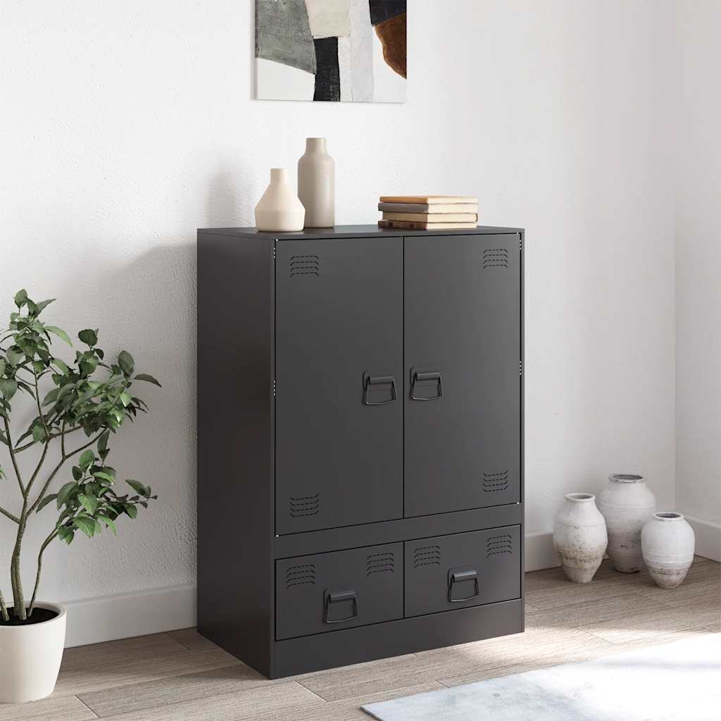 Ραφιέρα Μαύρη 67x39x95 εκ. από Ατσάλι - Pakobazaar