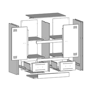Ραφιέρα Μαύρη 67x39x95 εκ. από Ατσάλι - Pakobazaar