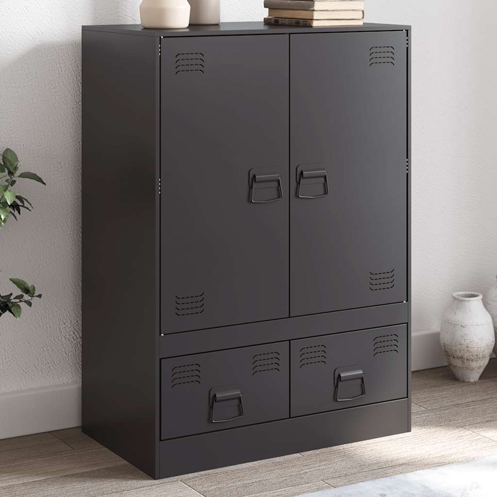 Ραφιέρα Μαύρη 67x39x95 εκ. από Ατσάλι - Pakobazaar