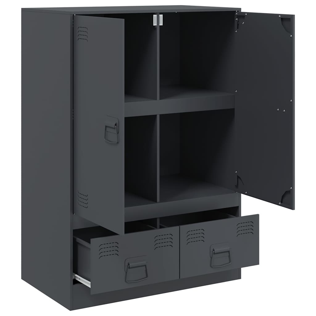 Ντουλάπι Ανθρακί 67 x 39 x 95 εκ. από Ατσάλι - Pakobazaar