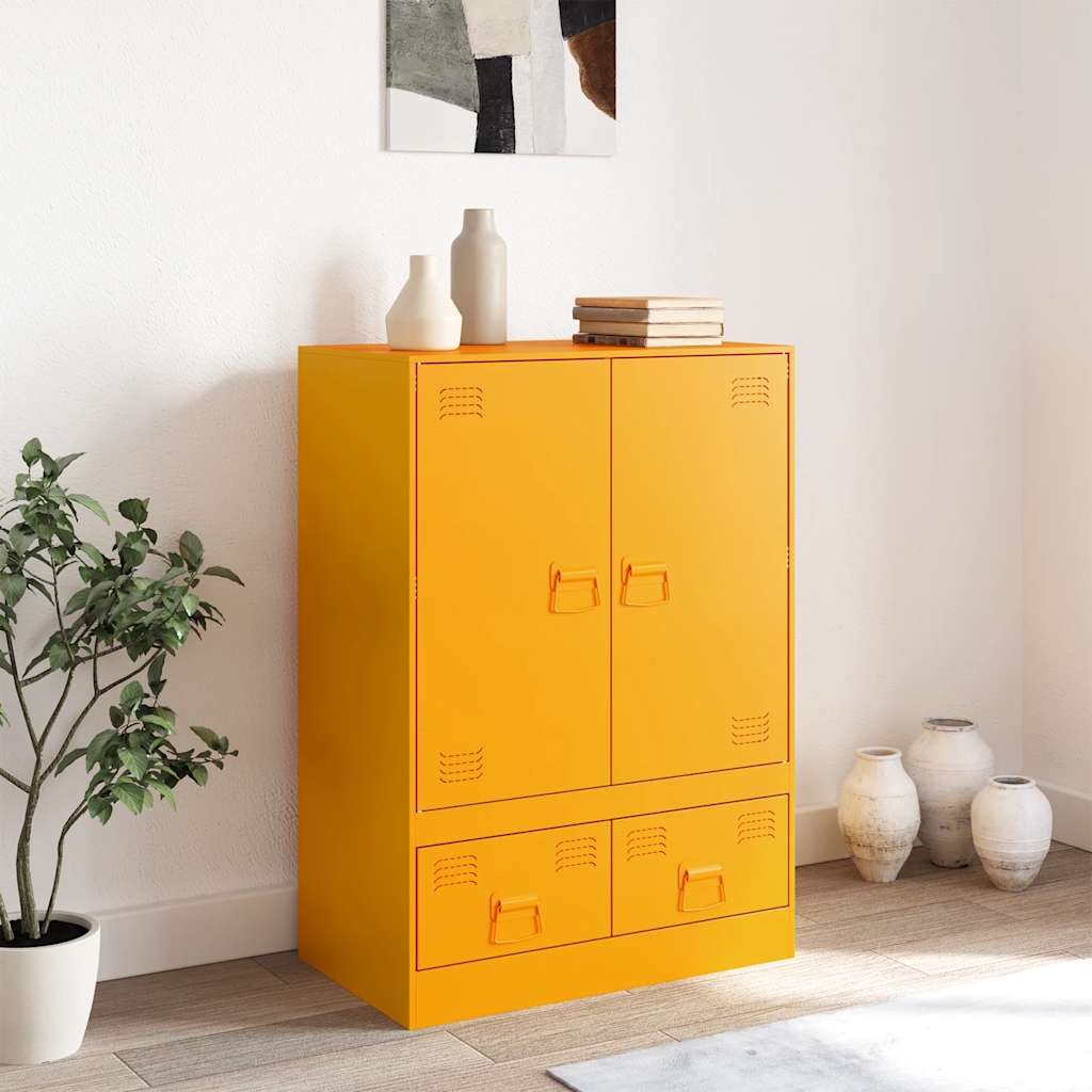 Ραφιέρα Μουσταρδί 67x39x95 εκ. από Ατσάλι - Pakobazaar