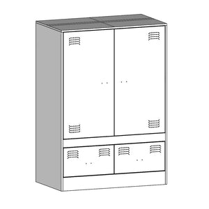 Ντουλάπι Λευκό 67x39x95 εκ. από Ατσάλι