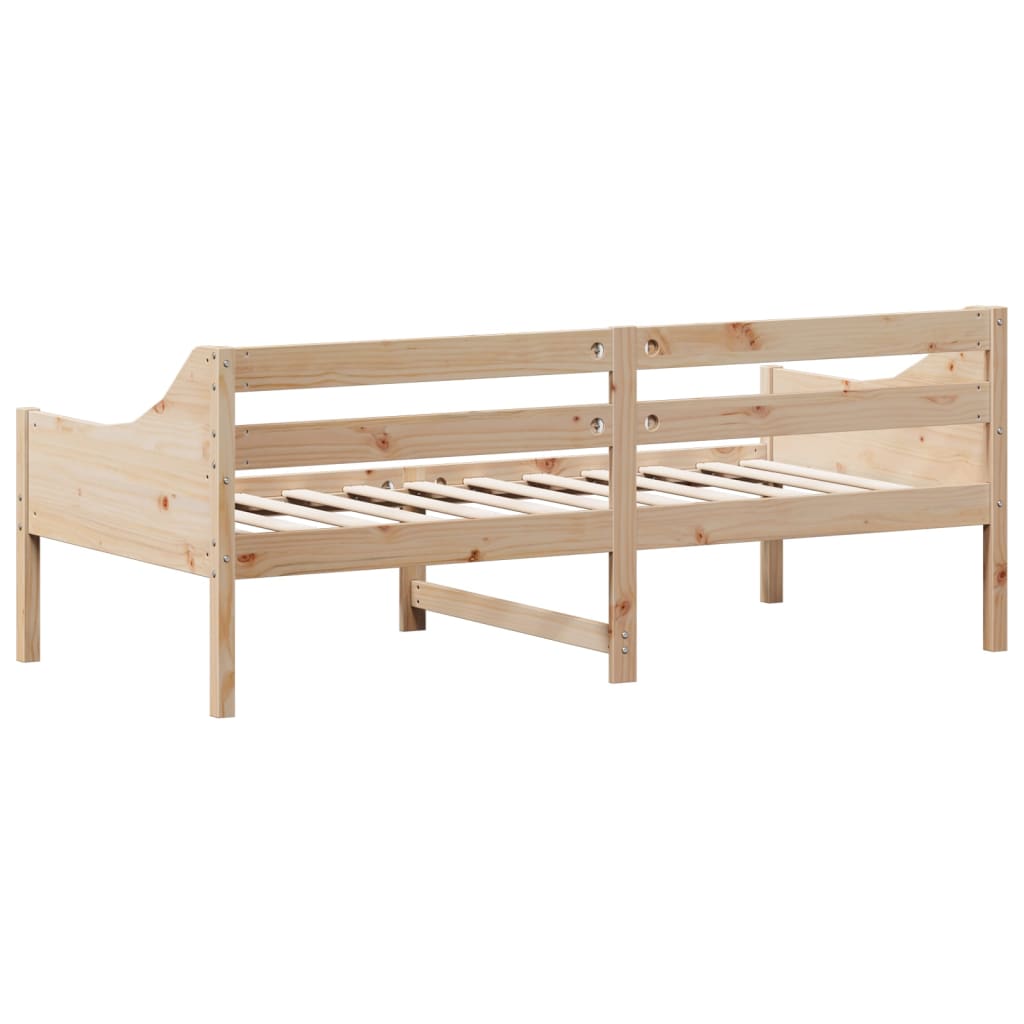 Κρεβάτι ημέρας χωρίς στρώμα 75x190 cm Στερεό ξύλο πεύκο