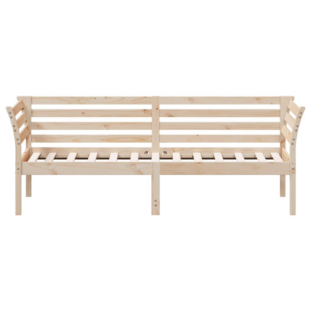 Κρεβάτι ημέρας χωρίς στρώμα 75x190 cm Στερεό ξύλο πεύκο