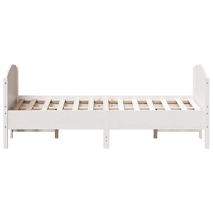 Σκελετός Κρεβ. Χωρίς Στρώμα Λευκό 140x200 εκ Μασίφ Πεύκο