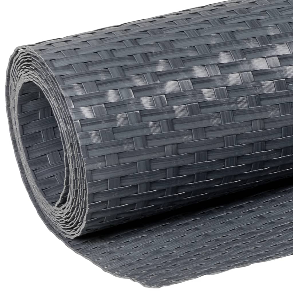 Διαχωριστικό Βεράντας Ανθρακί 500 x 100 εκ. από Συνθετικό Ρατάν - Pakobazaar