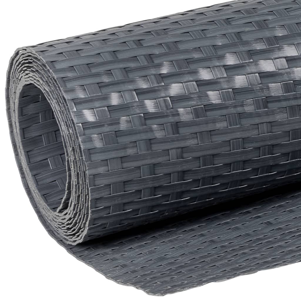 Διαχωριστικό Βεράντας Ανθρακί 1000 x 90 εκ. από Συνθετικό Ρατάν - Pakobazaar