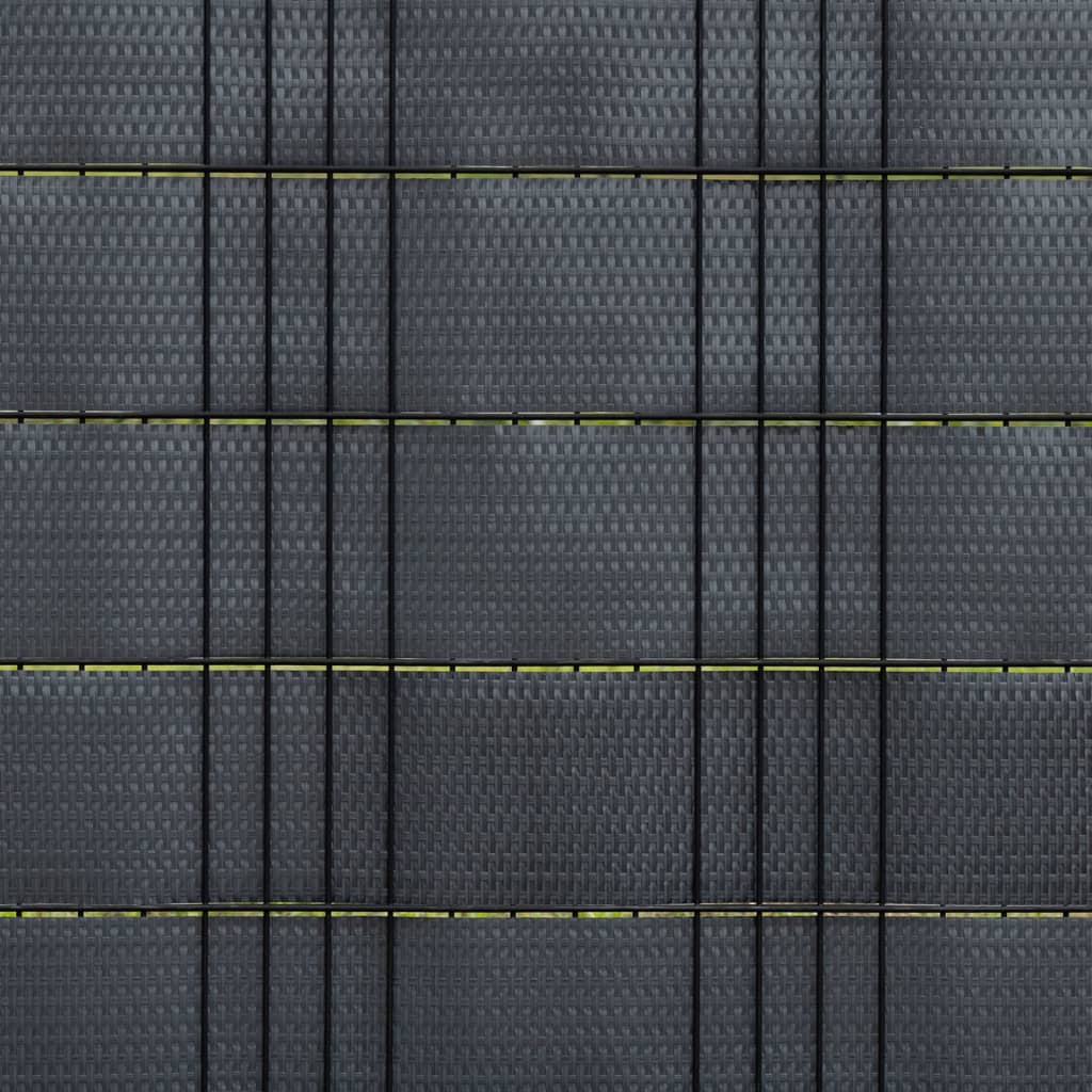 Διαχωριστικό Βεράντας 10 τεμ. Ανθρακί 255x19 εκ. Συνθ. Ρατάν - PAKOBAZAAR