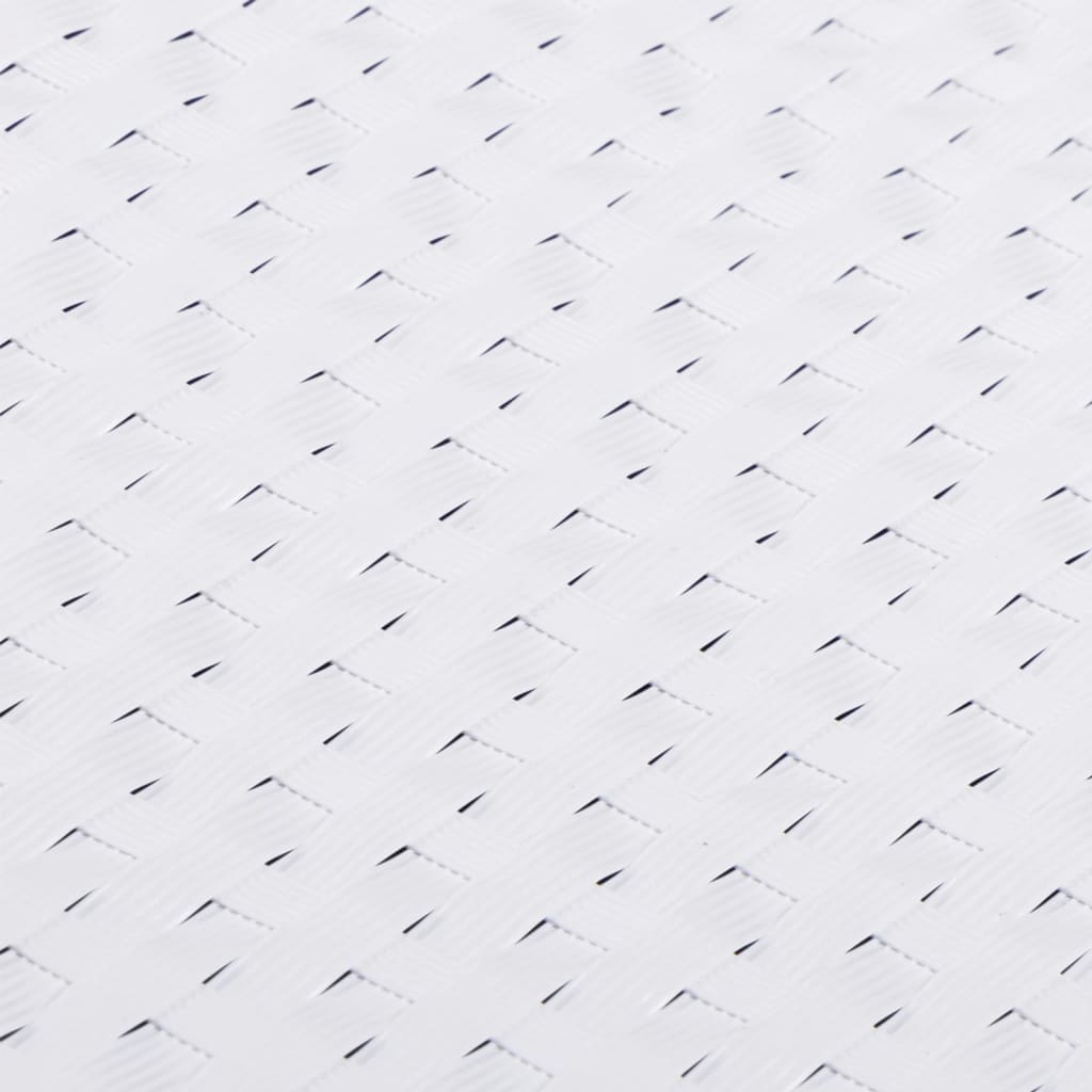 Διαχωριστικό Βεράντας 5 τεμ. Λευκό 255x19 εκ. Συνθετικό Ρατάν - PAKOBAZAAR