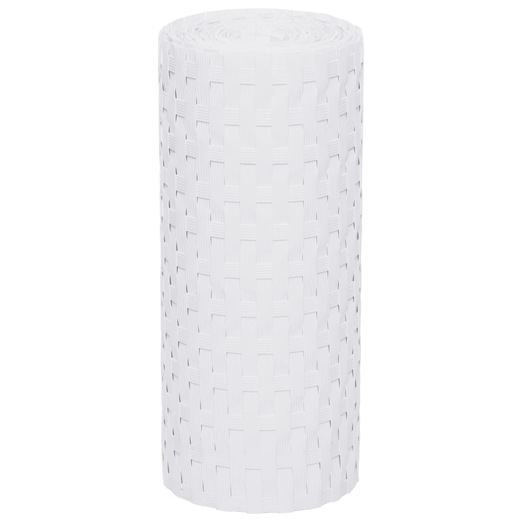 Διαχωριστικό Βεράντας 10 τεμ. Λευκό 255x19 εκ. Συνθετικό Ρατάν - PAKOBAZAAR