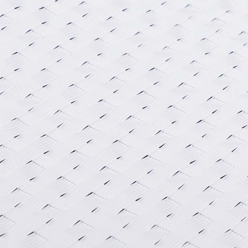 Διαχωριστικό Βεράντας 10 τεμ. Λευκό 255x19 εκ. Συνθετικό Ρατάν - PAKOBAZAAR