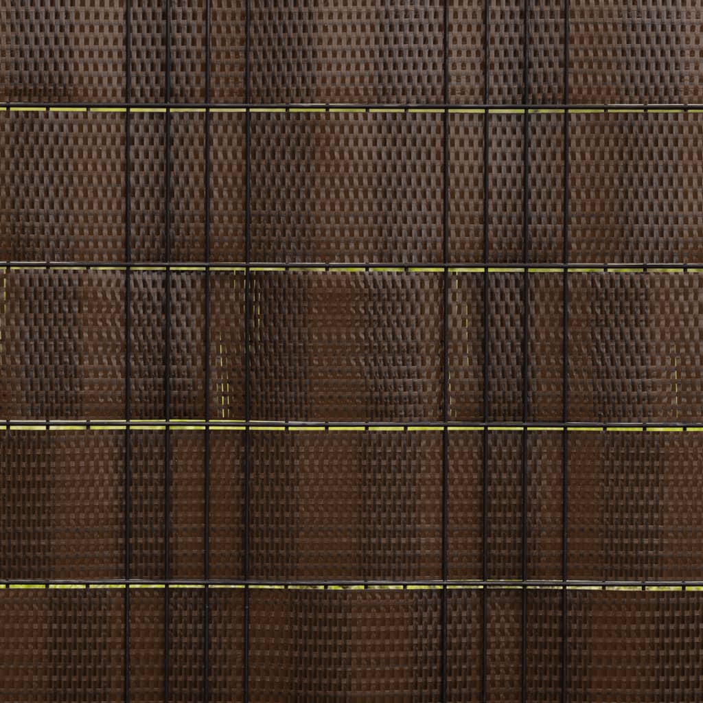 Διαχωριστικά Βεράντας 10 τεμ. Καφέ&Μαύρο 255x19 εκ. Συνθ. Ρατάν - PAKOBAZAAR