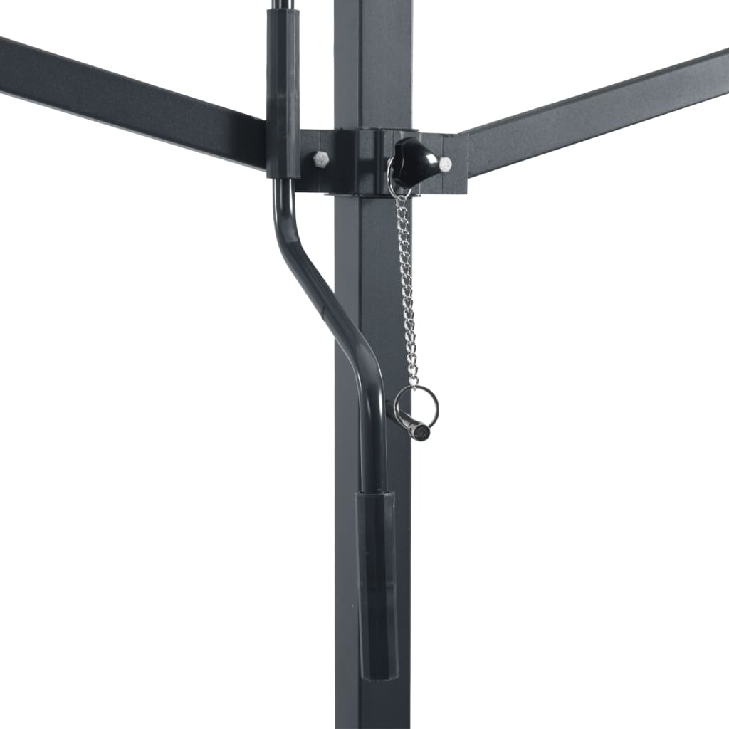 Τέντα Μεταφερ. με Βραχίονες Μπλε/Λευκή 500x300 εκ Ύφασμα/Ατσάλι