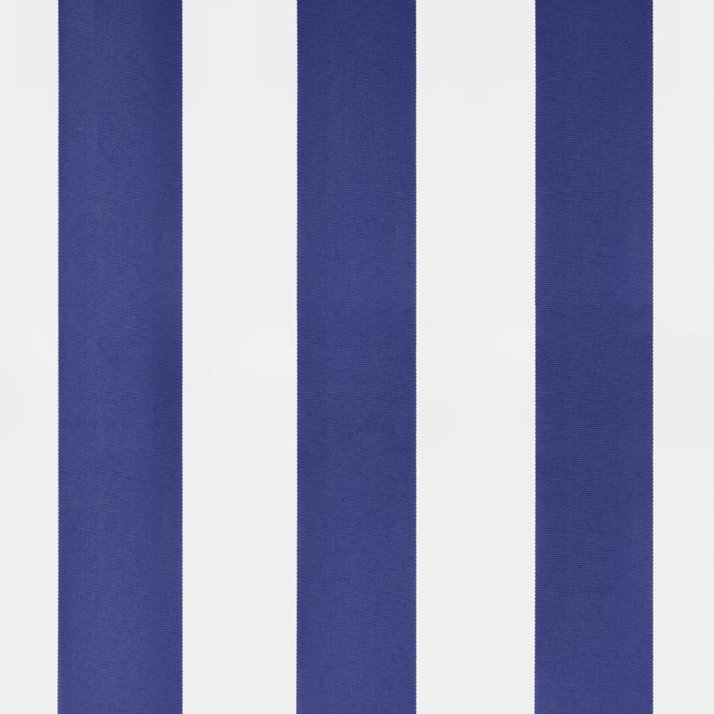 Τέντα Μεταφερ. με Βραχίονες Μπλε/Λευκή 500x300 εκ Ύφασμα/Ατσάλι