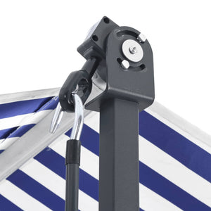 Τέντα Μεταφερ. με Βραχίονες Μπλε/Λευκή 600x300 εκ Ύφασμα/Ατσάλι - Pakobazaar