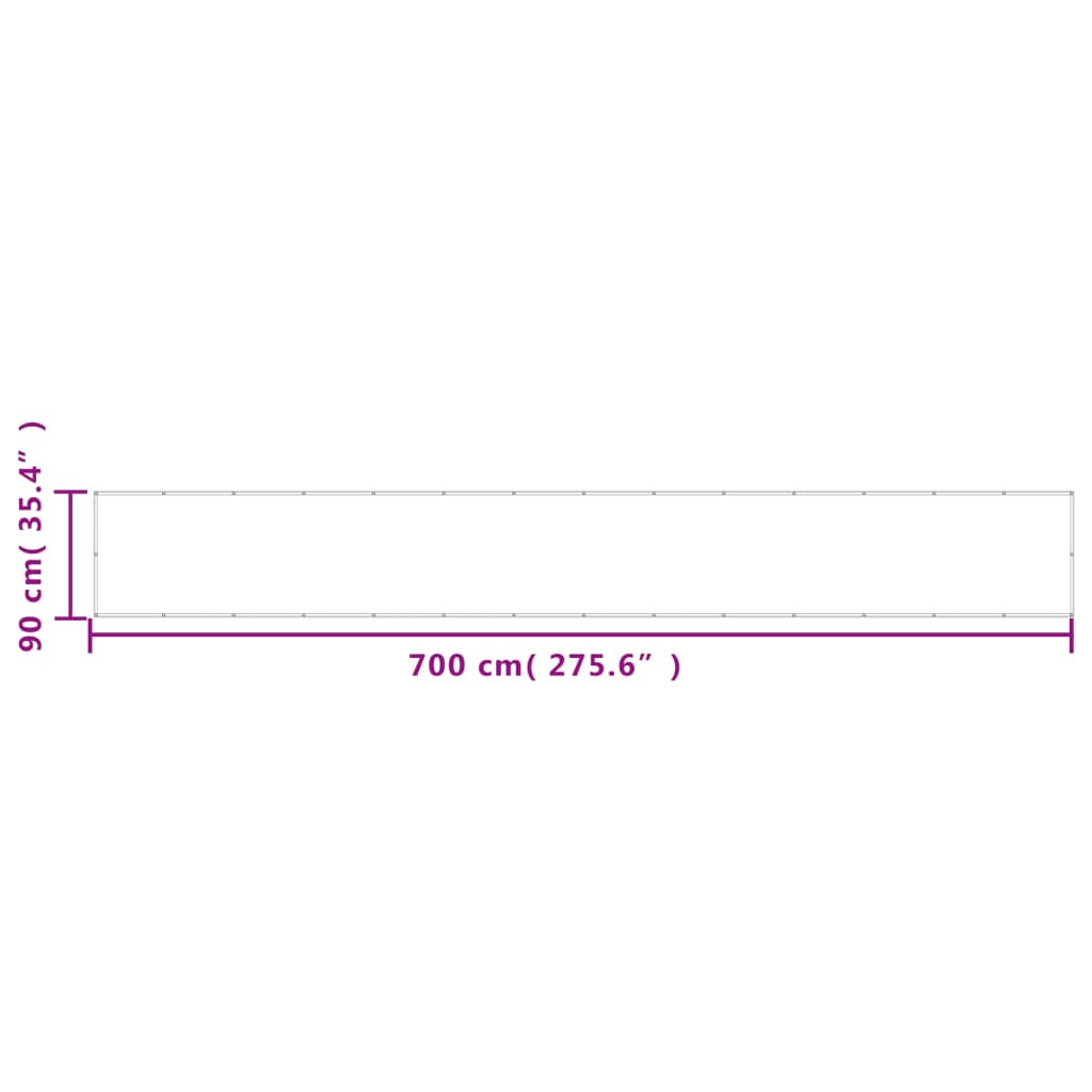 Διαχωριστικό Βεράντας Αν.Γκρι 90x700εκ 100% Πολ. Ύφασμα Oxford - Pakobazaar