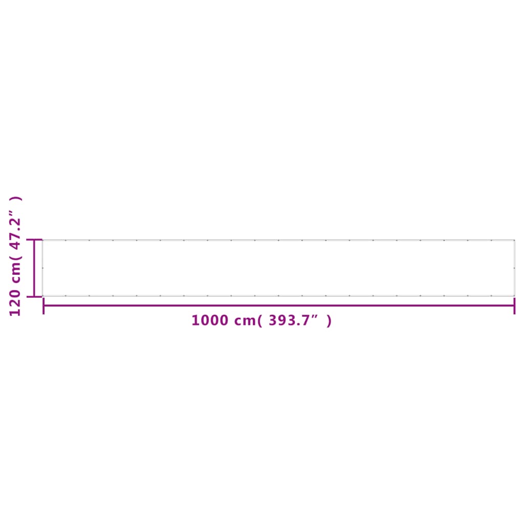 Διαχωριστικό Βεράντας Αν.Γκρι 120x1000εκ 100%Πολ. Ύφασμα Oxford