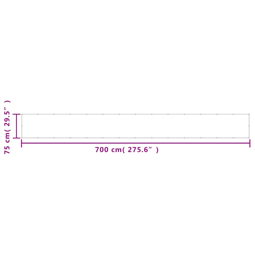 Διαχωριστικό Βεράντας Άμμου 75x700εκ 100% Πολ. Ύφασμα Oxford