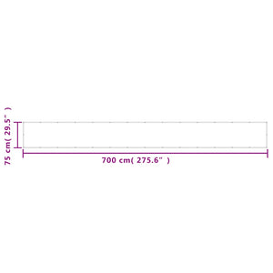 Διαχωριστικό Βεράντας Άμμου 75x700εκ 100% Πολ. Ύφασμα Oxford