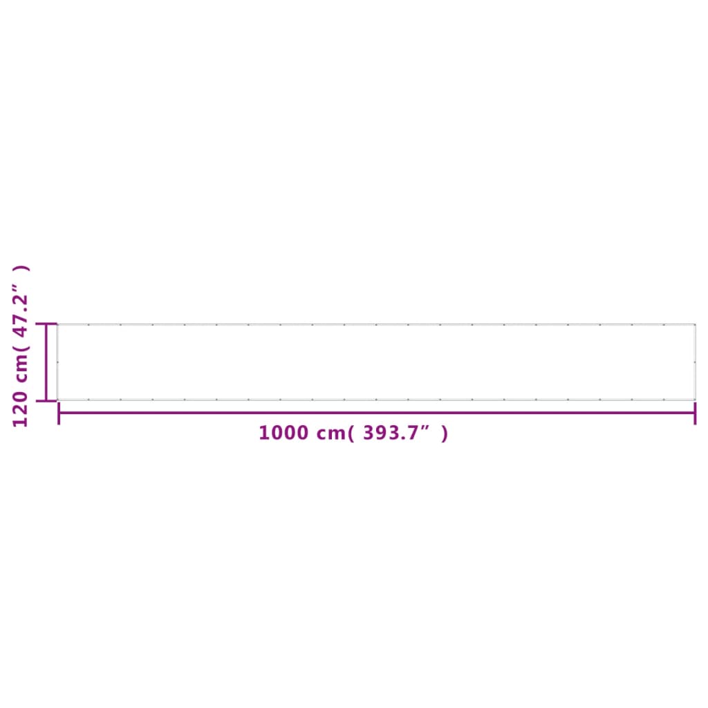 Διαχωριστικό Βεράντας Άμμου 120x1000εκ 100% Πολ. Ύφασμα Oxford - Pakobazaar