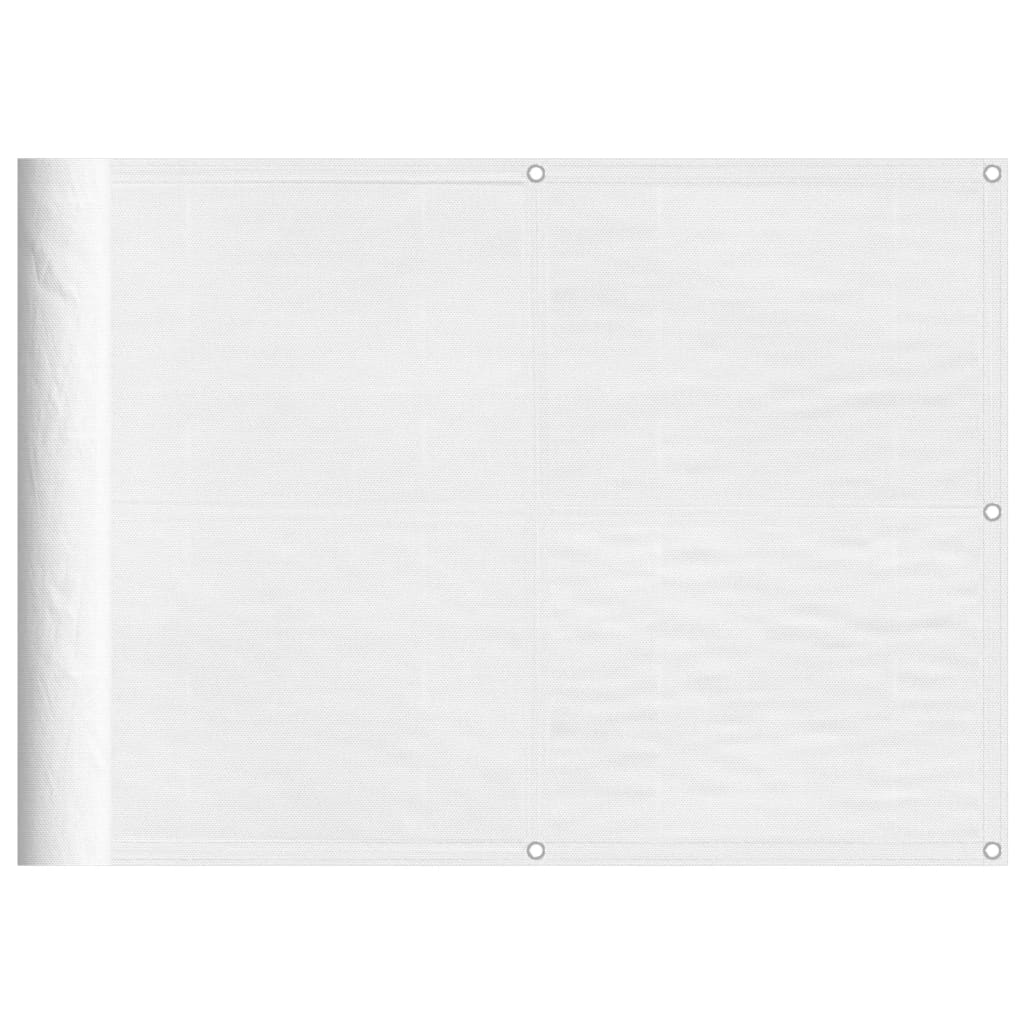 Διαχωριστικό Βεράντας Λευκό 75x1000εκ 100% Πολ. Ύφασμα Oxford