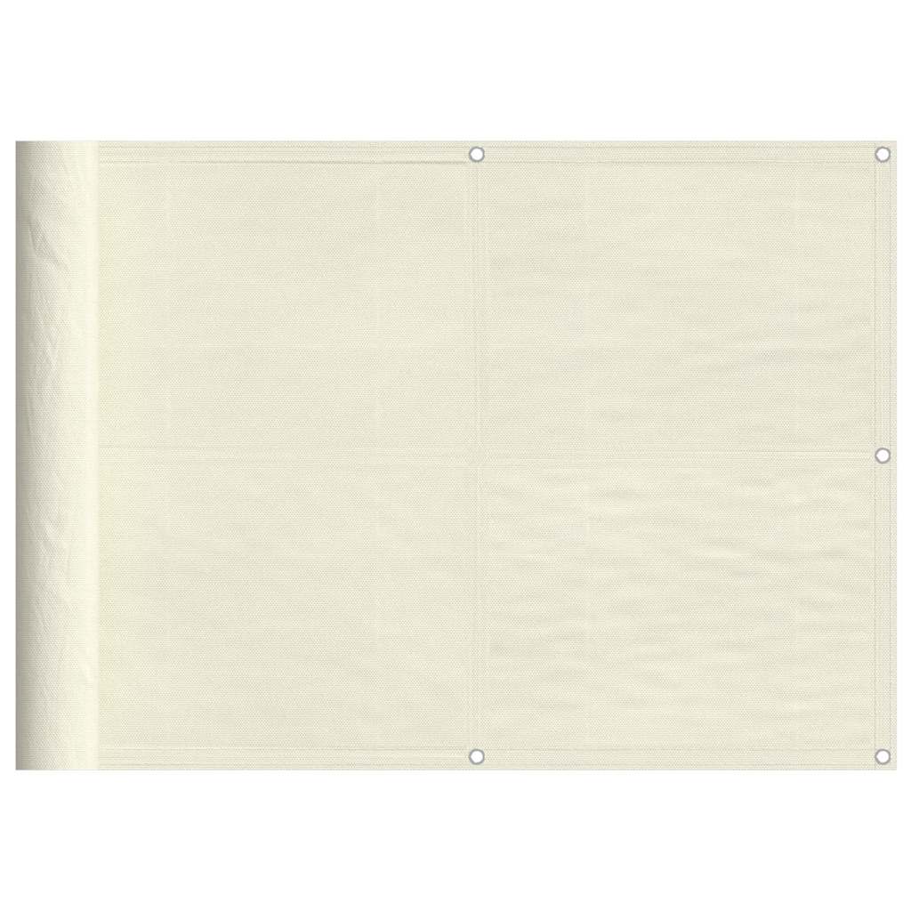 Διαχωριστικό Βεράντας Κρεμ 75x700εκ 100% Πολ. Ύφασμα Oxford - Pakobazaar
