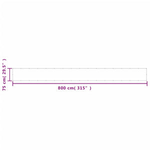 Διαχωριστικό Βεράντας Taupe 75x800εκ 100% Πολ. Ύφασμα Oxford